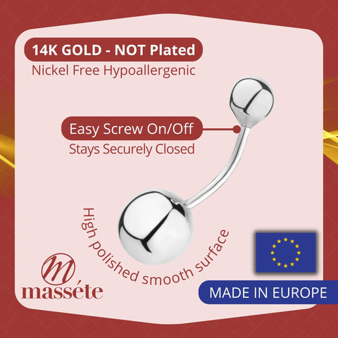 European made 14k gold belly ring European made 14k gold belly ring