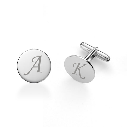 Sterling silver 925 rhodium plated circle cufflinks - what is rhodium plating complete guide by Massete