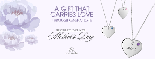 Sterling silver engravable heart necklace with cubic zirconia birthstone pendant on gold-plated cable chain, personalized engraved message gift for women