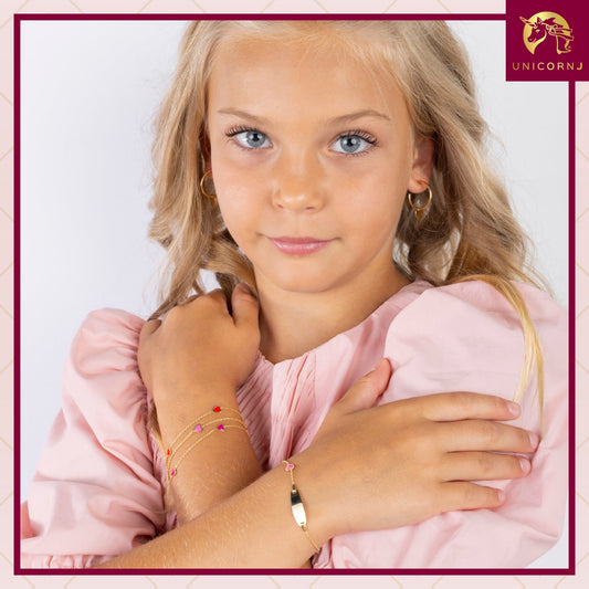 Girl wearing sterling silver bracelet - best jewelry gifts for girls by Massete