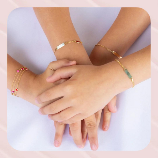 Timeless Treasures: Engravable Gold and Silver ID Bracelets for Children