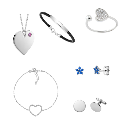 Rhodium Plated Silver Collection