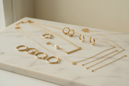 Massete gold collection with real 10k, 14k, and 18k gold