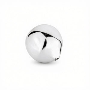 14k white gold belly button ring top with hinged ball design