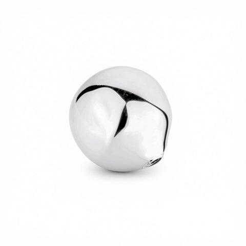 14k white gold belly button ring top with hinged ball design