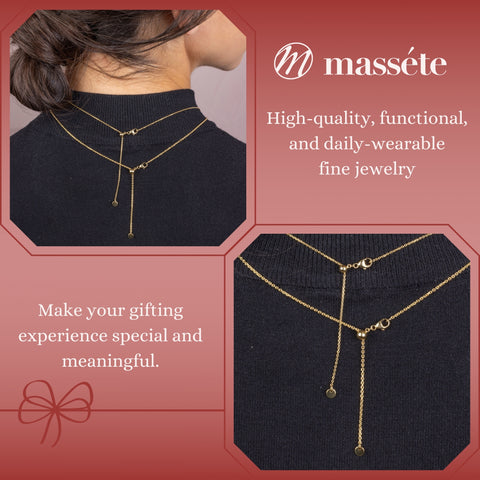 14k Solid Yellow Gold Diamond Cut Cable Chain Adjustable Length Push Button Ball Slider for Men and Women Width 0.9mm Length 20"