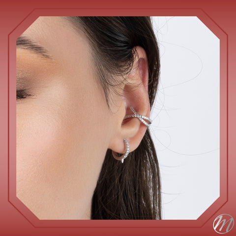 Conch Piercing Fake Hoop Earrings For Cartilage Stainless Steel
