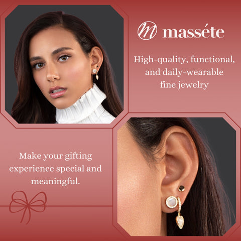 Sterling Silver Heart Dangle Earrings Mother of Pearl Simulated Diamonds Outline for Girls