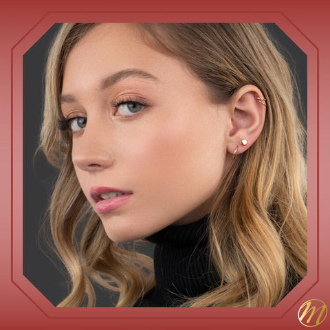 14k Yellow Gold Button Round Stud Earrings Girls Women Babies