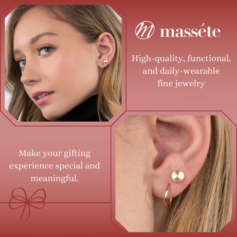 14k Yellow Gold Concave Button Disc Small Earrings Stud Post Satin Finish Screwback Closure