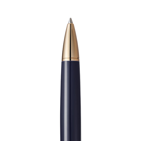 Massete Venero Executive Classic Luxury Ballpoint Pen, Glossy Black, Red, or Blue with 23K Gold Plated Trim, Twist to Open, Engravable, Presented in Gift Box, Extra Refill Included, Medium Tip, Black or Blue Ink