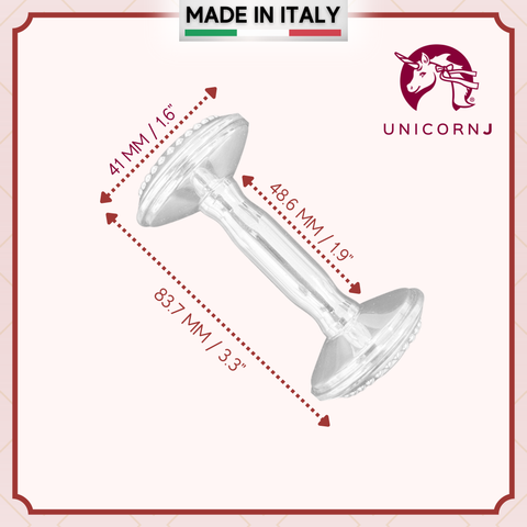 UNICORNJ Sterling Silver Keepsake Baby Rattle Barbell With Beaded Finish Personalized with Engraved Initials or Name | Complete with Gift Box | Gift for Baby | Made in Italy (Copy)