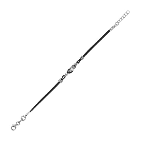 UNICORNJ Sterling Silver 925 Bracelet for Boys Girls Sports with Enamel and Double Cotton Cord 6.5"