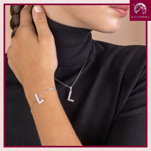 Initial Bracelet in Sterling Silver