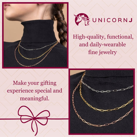 Paperclip Chain Sterling Silver for Women and Girls Made in Italy