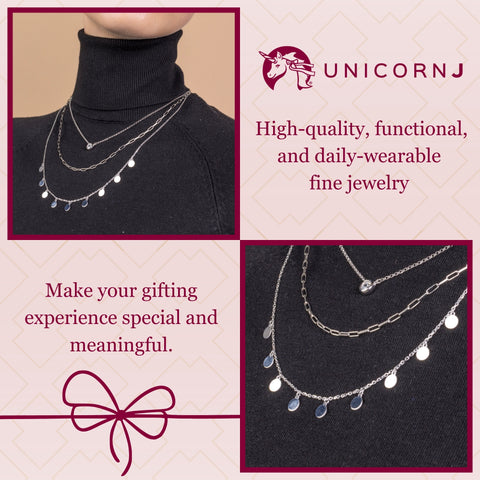 Sterling Silver Multiple Mini Discs Necklace flat Cable Chain 20"