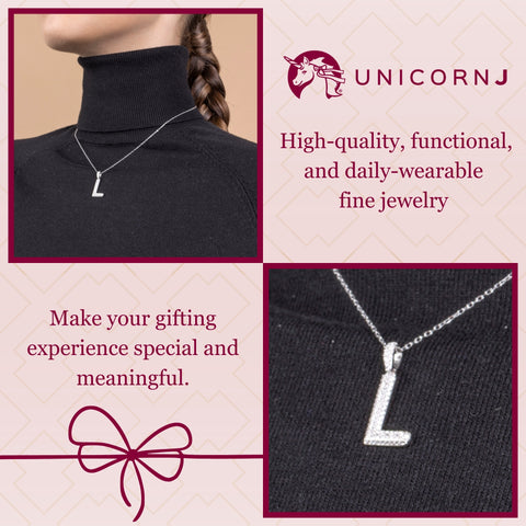 Initial Necklace in Sterling Silver