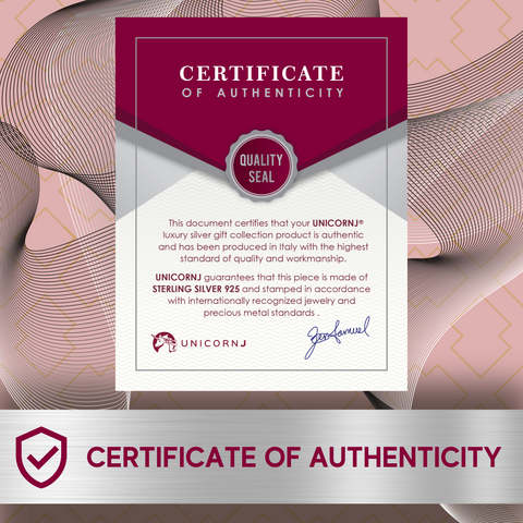 Authenticity certificate accompanying the Sterling Silver 925 baby spoon