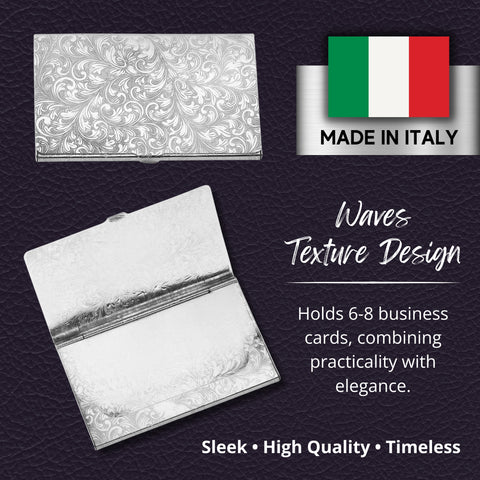 Z.SAMUEL Luxury Sterling Silver 925 Business Card Holder Italy for Men and Women