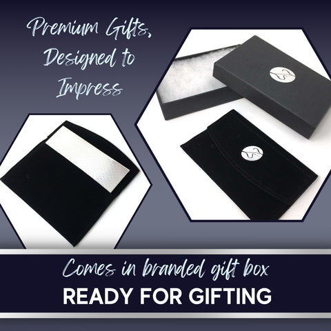 Z.SAMUEL Luxury Sterling Silver 925 Business Card Holder Italy for Men and Women