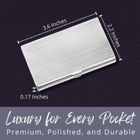 Z.SAMUEL Luxury Sterling Silver 925 Business Card Holder Italy for Men and Women