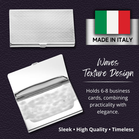 Z.SAMUEL Luxury Sterling Silver 925 Business Card Holder Italy for Men and Women