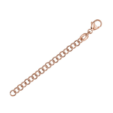 Chain Extender for Necklace Sterling Silver Rolo Width 3.6mm Length 2"