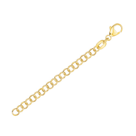 Chain Extender for Necklace Sterling Silver Rolo Width 3.6mm Length 2"