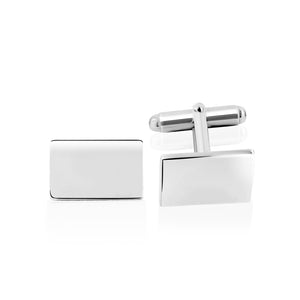 Personalized Sterling Silver 925 cufflinks with rectangle design