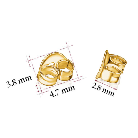 Earring Back Replacements Butterfly 14K Solid Gold