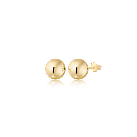 10K 14K Yellow White Rose Gold Polished Stud Ball Earrings