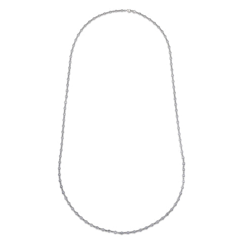 MASSETE Sterling Silver 925 By the Yard Long Opera Length Necklace Chain 35"