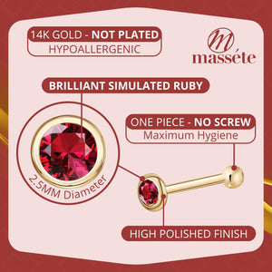Description of the hypoallergenic properties of the gold nose stud