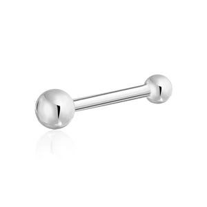 14k white gold tiny ball nose ring