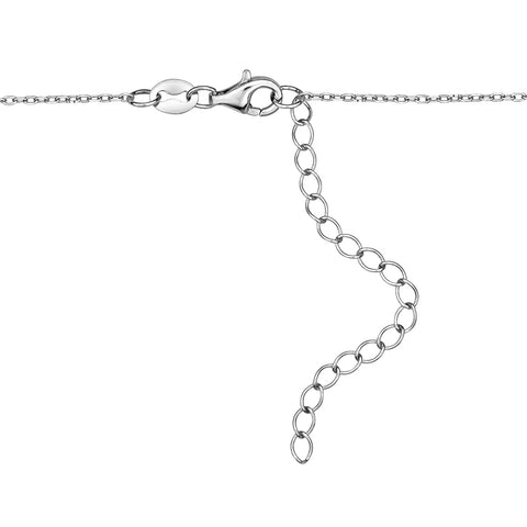 Sterling Silver Necklace Pendant Flower Petit Fleur with Colors Assorted Cubic Zirconia 17.5"