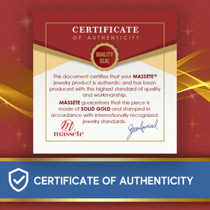 Authenticity certificate for the 14k solid gold nose jewelry