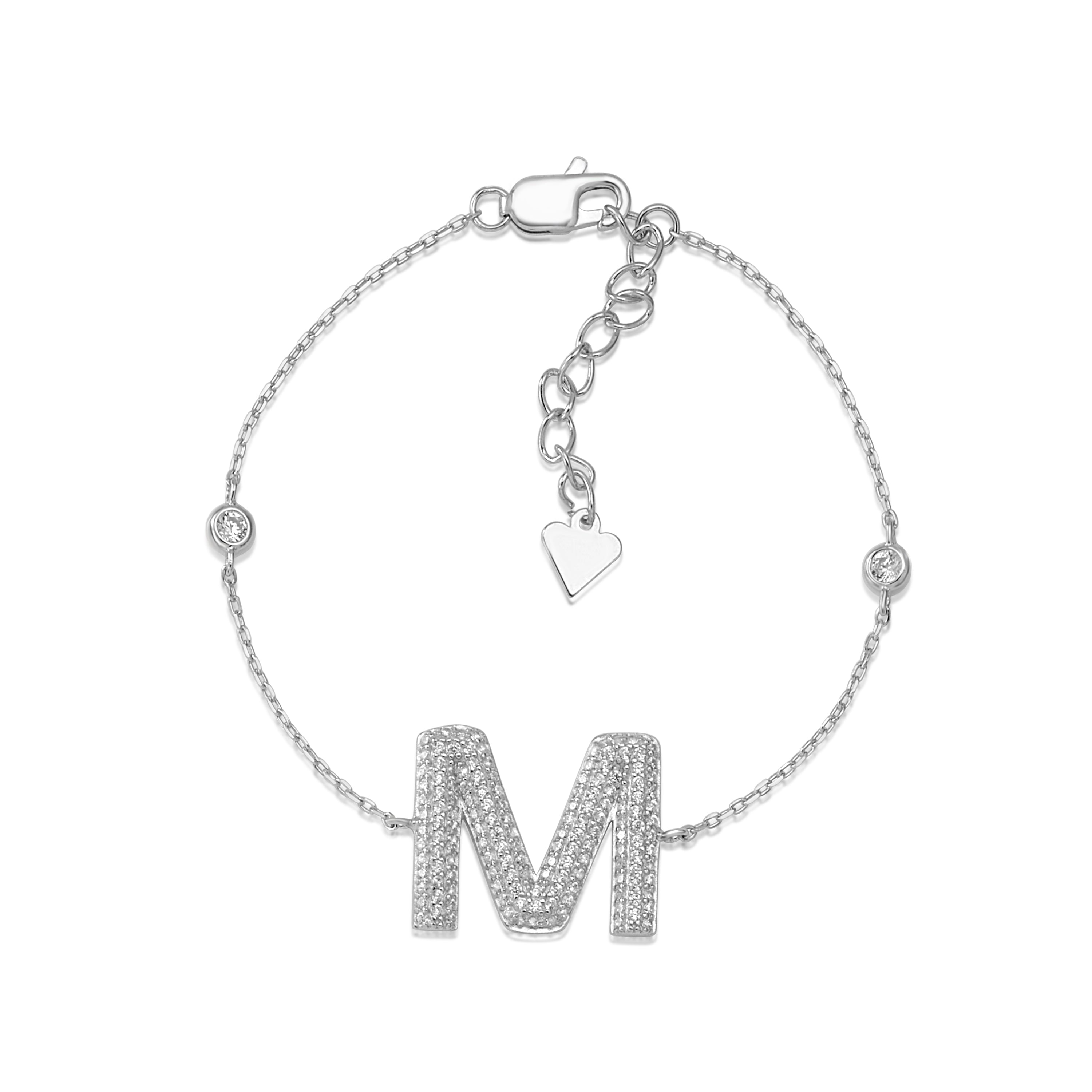 Initial Bracelet in Sterling Silver – Massete