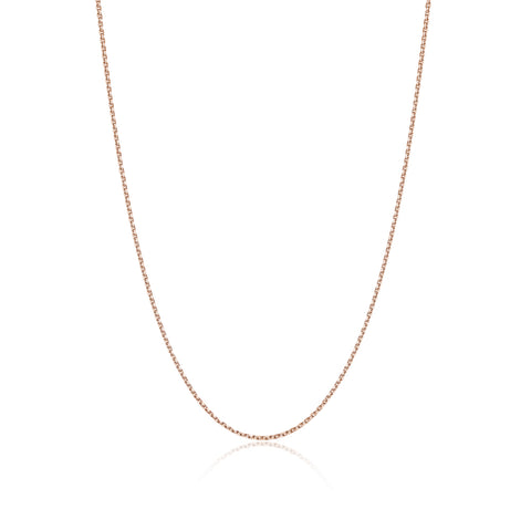 Sterling Silver Rose Gold Yellow Gold Plated Cable Chain Italy 22"