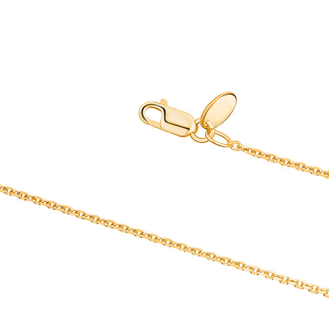 Sterling Silver Rose Gold Yellow Gold Plated Cable Chain Italy 22"