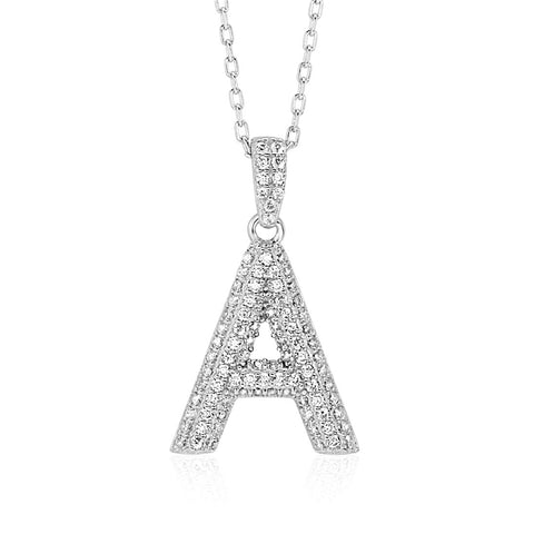 Initial Necklace in Sterling Silver