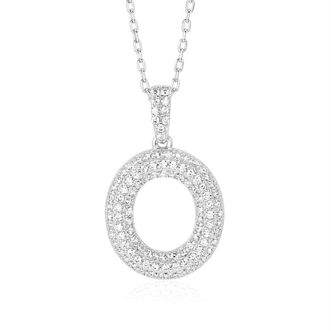 Initial Necklace in Sterling Silver