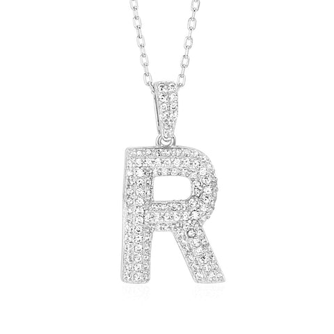Initial Necklace in Sterling Silver
