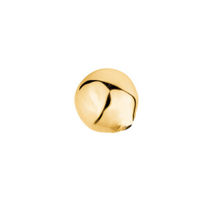 14k yellow gold belly button ring top with hinged ball design