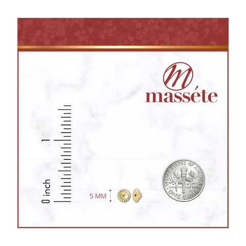Yellow White and Rose Solid Gold Replacement Backings for Massete Screwback Stud Ball Earrings, All Sizes